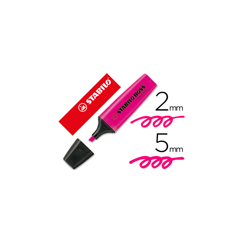Rotulador stabilo boss fluorescente 70 rosa