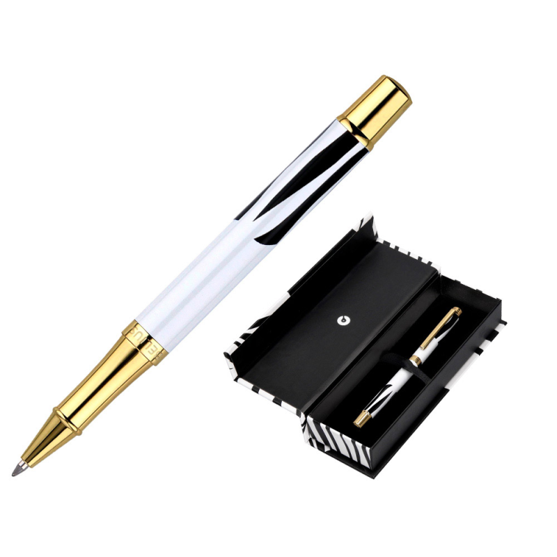 Roller belius dualita cuerpo negro color blanco tinta negra caja de diseño
