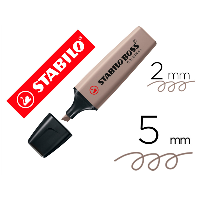 Rotulador stabilo boss original fluorescente nature colors gris calido