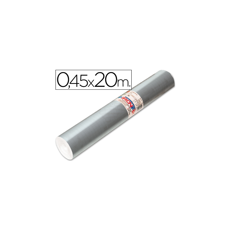 Rollo adhesivo aironfix especial plata 69193 rollo de 20 mt