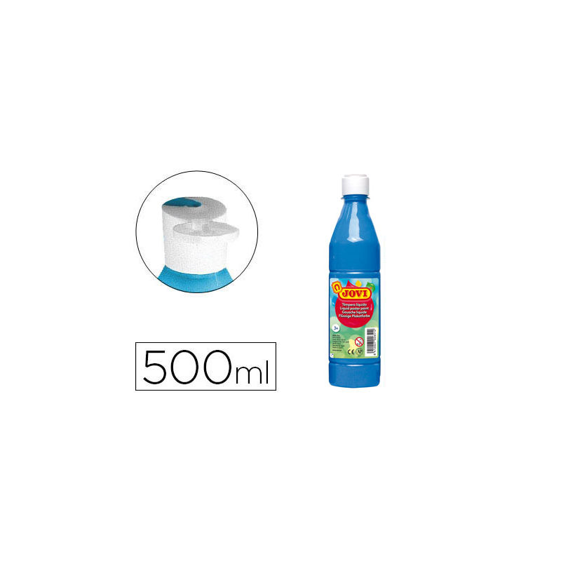 Tempera liquida jovi escolar 500 ml azul cyan