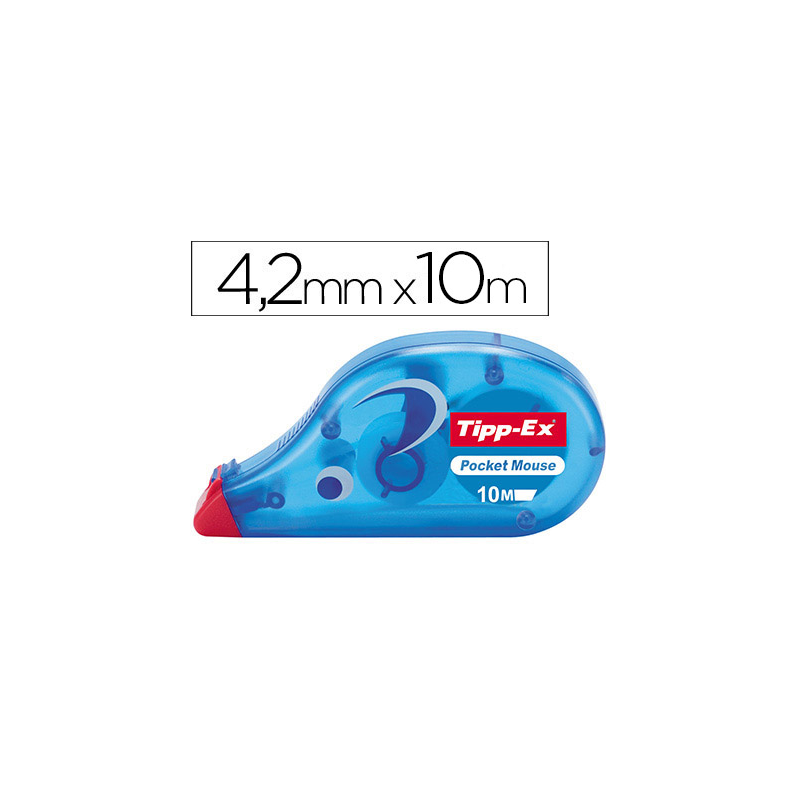 Corrector tipp-ex cinta pocket mouse 4,2 mm x 10 mt