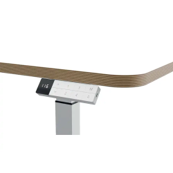 Mesa leitz ergo regulable en altura electricamente tablero 80x60 cm con usb-c y usb 5v color blanco