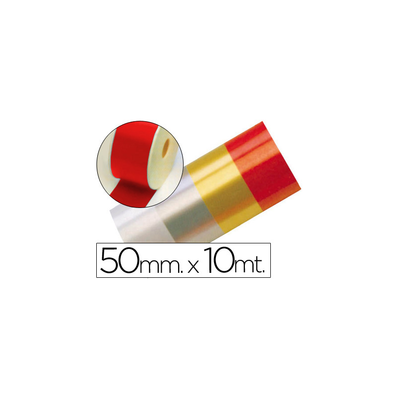 Cinta fantasia 10 mt x 50 mm rojo