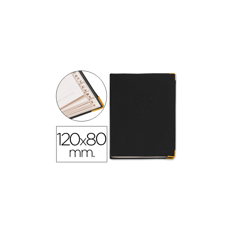 Listin telefonico q-connect tapa flexible con cantonera dorada 120x80 mm