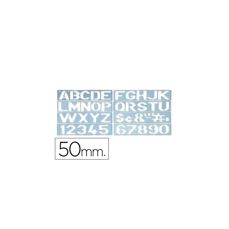 Plantilla liderpapel rotulacion 1700 letras y numeros 50 mm