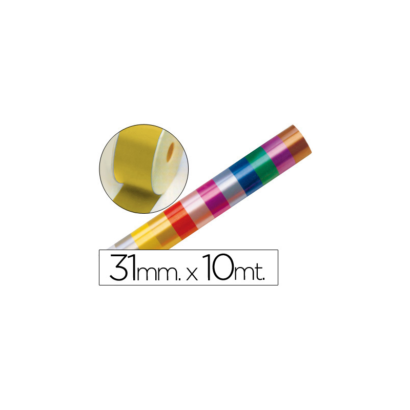 Cinta fantasia 10 mt x 31 mm oro