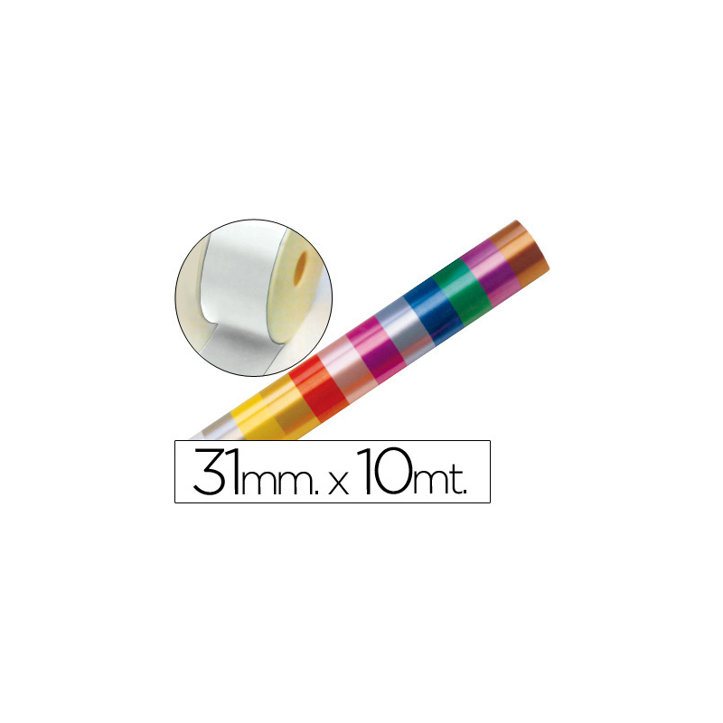 Cinta fantasia 10 mt x 31 mm blanco