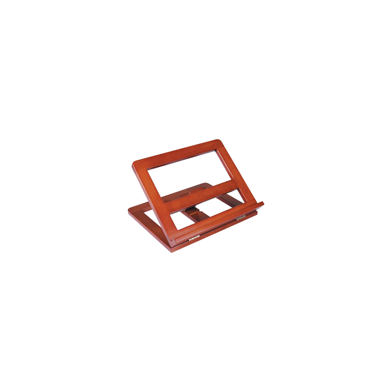 Atril sujetalibros q-connect madera color cognac 330x270x65 mm