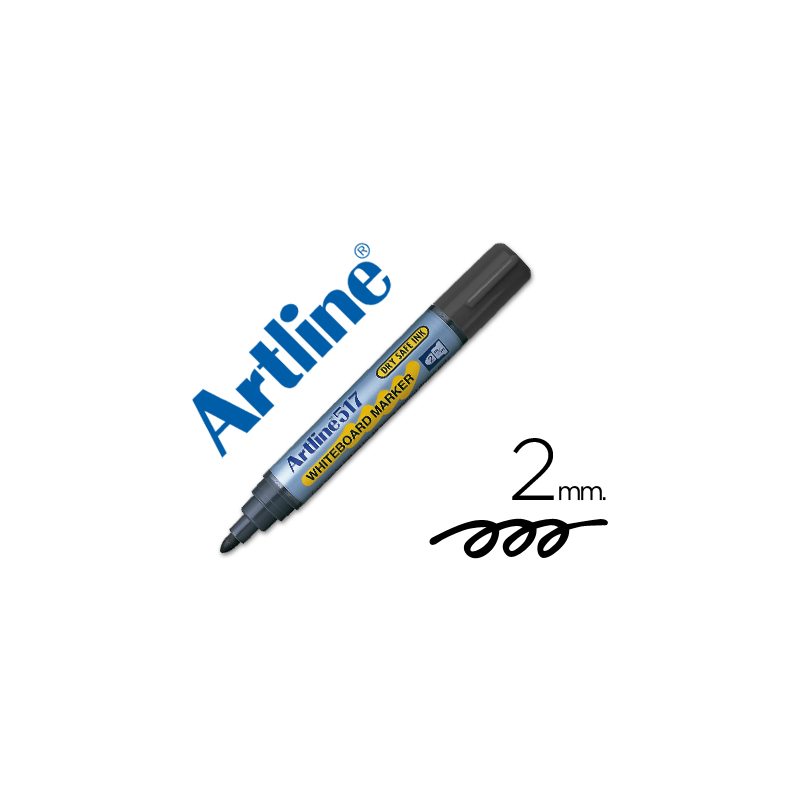 Rotulador artline pizarra ek-517 negro punta redonda 2 mm tinta de bajo olor