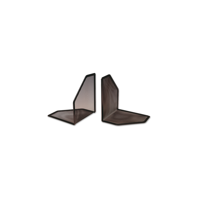 Apoyalibros metalico q-connect kf00857 rejilla negro juego 170x140x135 mm