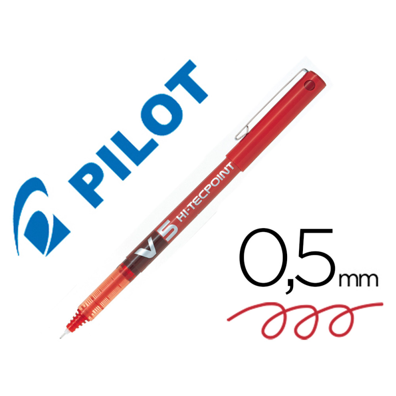 Rotulador pilot punta aguja v-5 rojo 0.5 mm