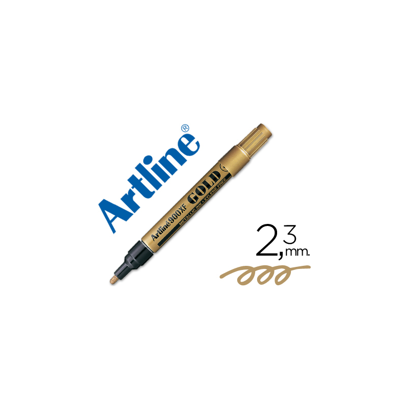 Rotulador artline marcador permanente tinta metalica ek-900 oro punta redonda 2.3 mm