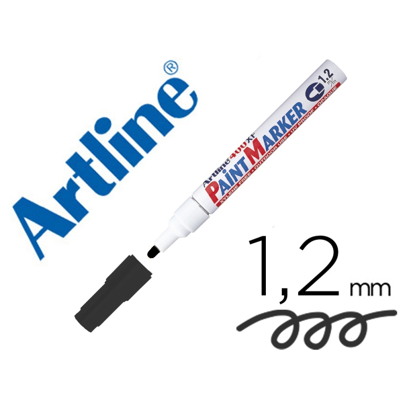 Rotulador artline marcador permanente ek-440 xf negro -punta redonda 1.2 mm -metal caucho y plastico