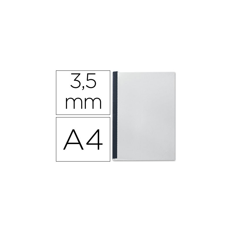 Tapa de encuadernacion channel flexible 35541 negra lomo aa capacidad 10/35 hojas