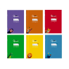 Libreta liderpapel pautaguia tapa cartoncillo 32h a5+ 75gr cuadriculado pautado 4mm con margen 6 colores surtidos