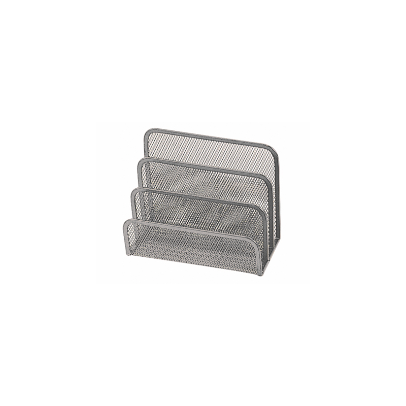Soporte para cartas q-connect metalico rejilla gris 170x135x83 mm