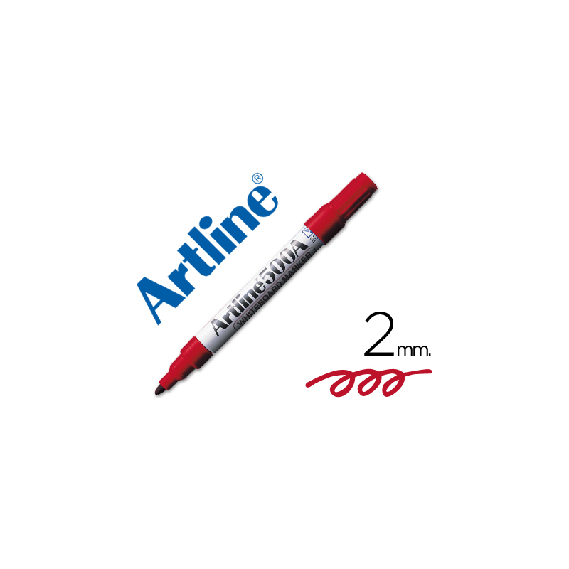 Rotulador artline pizarra ek-500 rojo punta redonda 2 mm recargable
