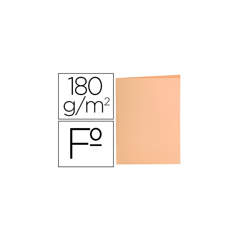 Subcarpeta liderpapel folio naranja pastel 180g/m2