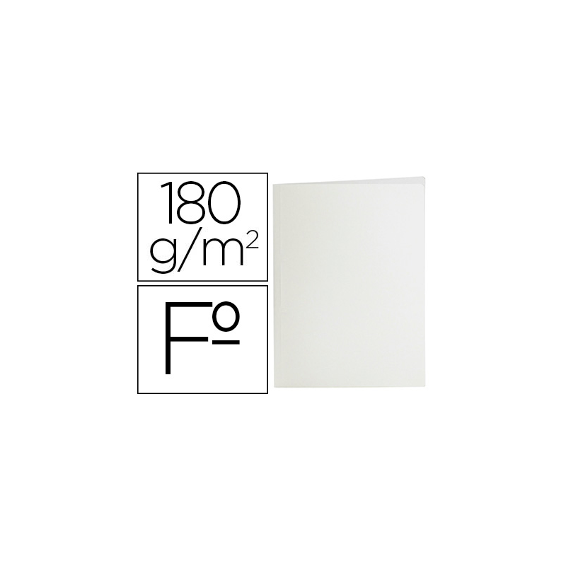 Subcarpeta liderpapel folio blanco 180g/m2