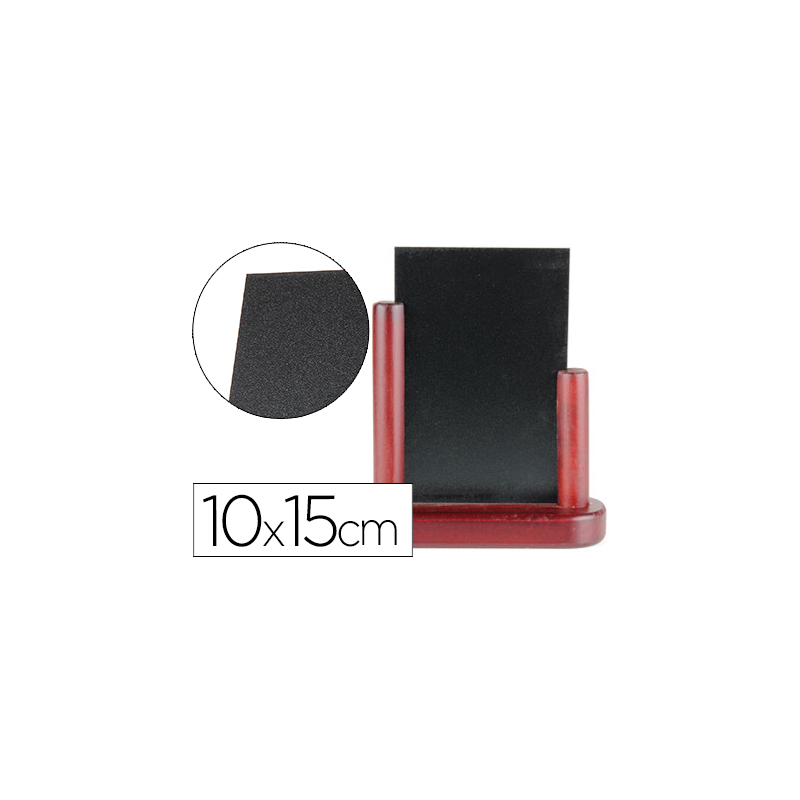 Pizarra negra liderpapel doble cara de madera con superficie para rotuladores tipo tiza 10x15cm