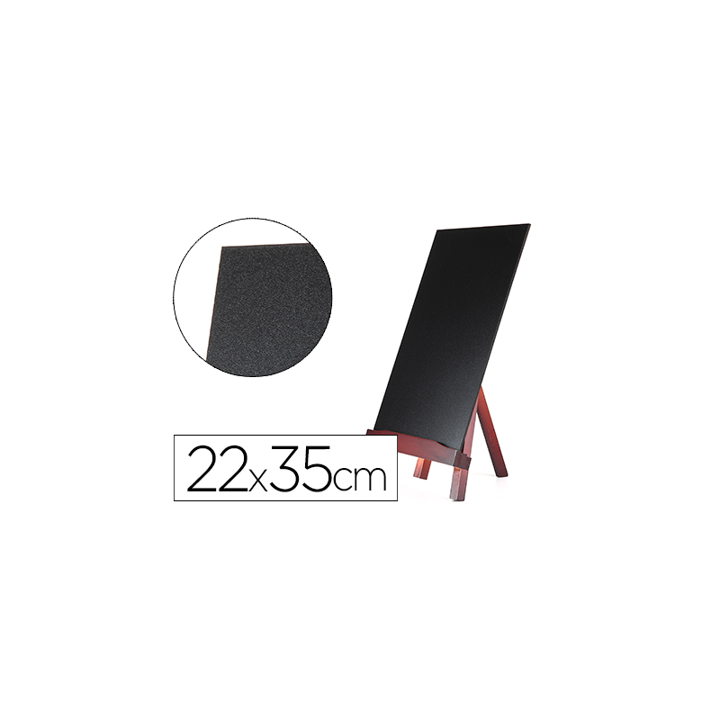 Pizarra negra liderpapel caballete de madera con superficie para rotuladores tipo tiza 22x35cm