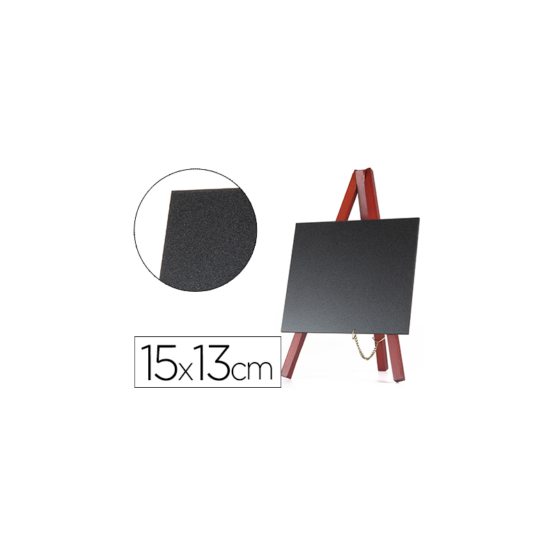 Pizarra negra liderpapel caballete madera superficie para rotuladores tipo tiza 15x13cm juego 3 unidades