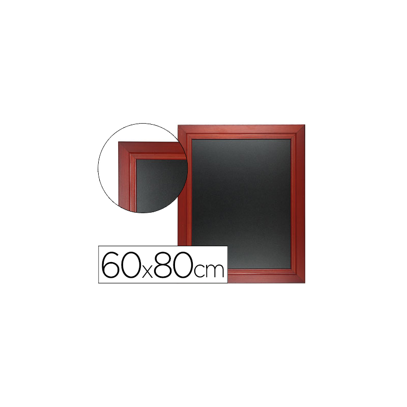 Pizarra negra liderpapel mural de madera con superficie para rotuladores tipo tiza 60x80cm