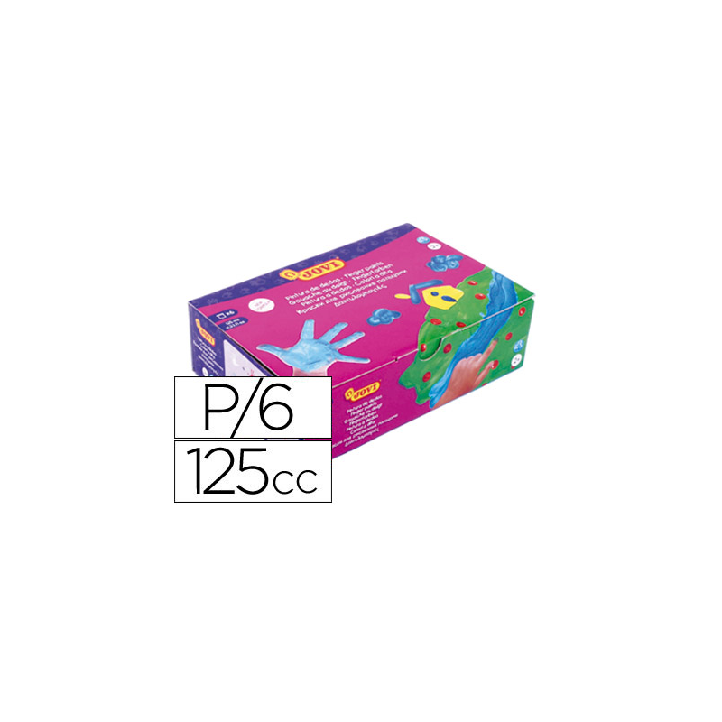 Pintura a dedos jovi 125 cc 6 colores surtidos