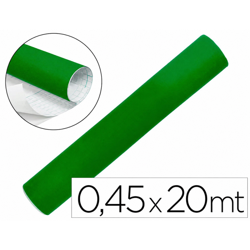 Rollo adhesivo liderpapel unicolor verde brillo rollo de 0,45 x 20 mt