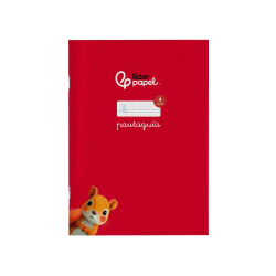 Libreta liderpapel pautaguia tapa cartoncillo 32h a4 75gr cuadriculado pautado 4mm con margen 6 colores surtidos