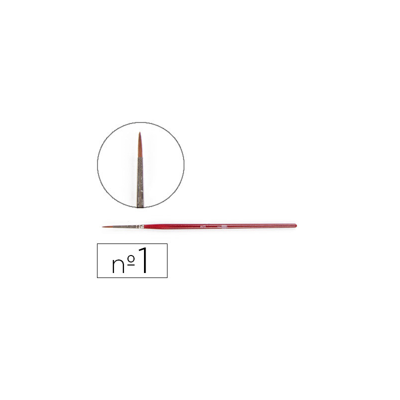 Pinceles acuarela liderpapel nº1 virola cromada pelo engomado