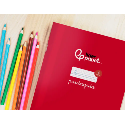 Libreta liderpapel pautaguia tapa cartoncillo 32h a4 75gr cuadriculado pautado 4mm con margen 6 colores surtidos