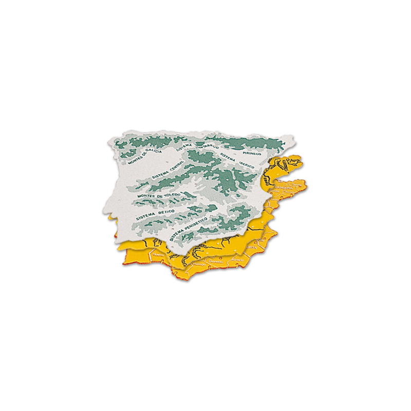 Plantilla liderpapel mapa españa plastico 22x18 cm bolsa de 3 unidades