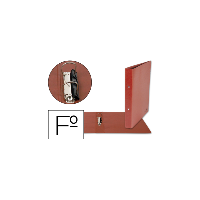 Carpeta de 2 anillas 25mm mixtas liderpapel folio carton cuero