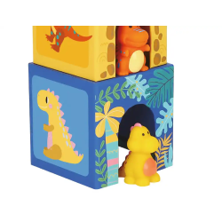Juego infantil imaginovo cubos apilables nidos dinosaurios +12 meses 12 piezas 13x13x13cm