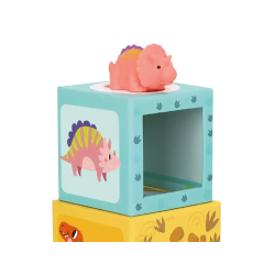 Juego infantil imaginovo cubos apilables nidos dinosaurios +12 meses 12 piezas 13x13x13cm