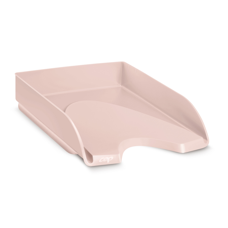 Bandeja sobremesa cep mineral plastico color rosa nude 350x260x65 mm