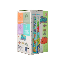 Juego infantil imaginovo cubos apilables nidos dinosaurios +12 meses 12 piezas 13x13x13cm