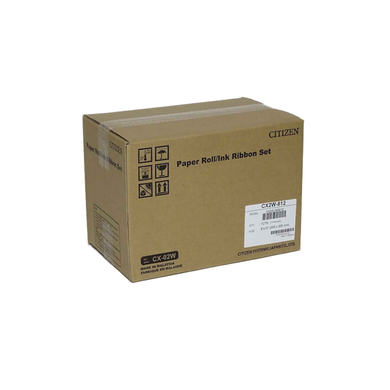 Papel sublimacion citizen 20x25 cm / 20x30 cm 220 impresiones por rollo para impresora cx-02w