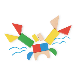 Juego infantil imaginovo madera construccion de bloques +12 meses 100 piezas 29x29x3,5cm