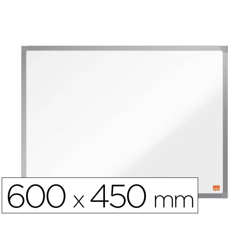 Pizarra blanca nobo essence acero vitrificado magnetica 600x450 mm