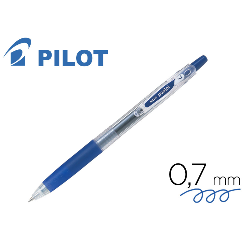 Boligrafo pilot pop lol tinta gel retractil classic azul 0,7 mm