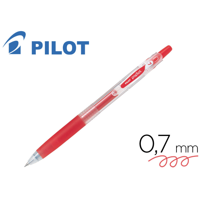 Boligrafo pilot pop lol tinta gel retractil classic rojo 0,7 mm