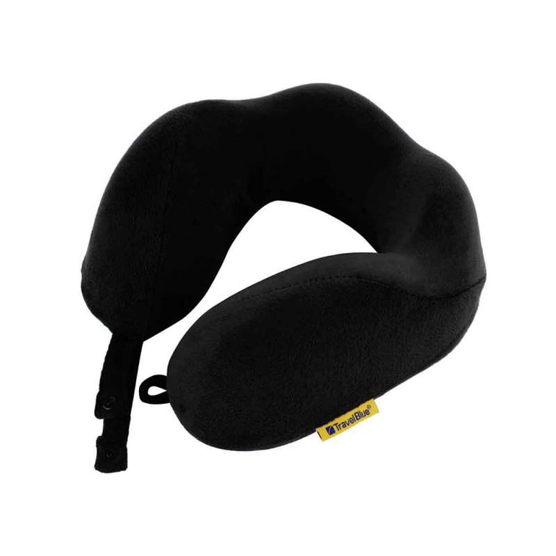 Almohada cervical travel blue de viaje espuma viscoelastica con bolsa de transporte
