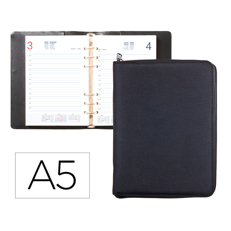 Agenda encuadernada liderpapel 2027 tarento 15x21 cm dia pagina bilingue design 1 papel 70 g fsc
