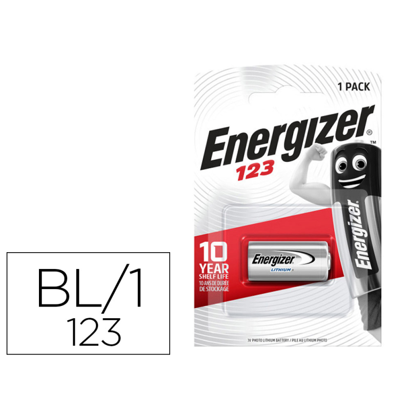 Pila energizer litio 123 blister de 1 unidad