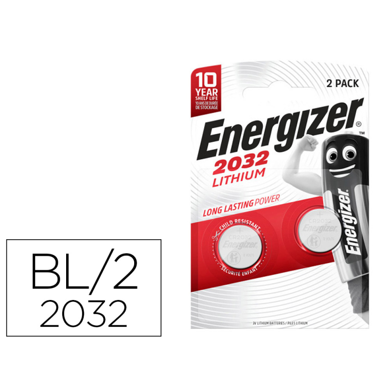 Pila energizer litio boton 2032 blister de 2 unidades