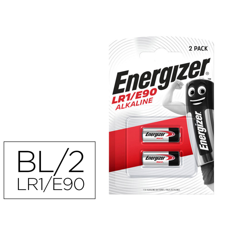 Pila energizer alcalina especialidad lr1 blister de 2 unidades