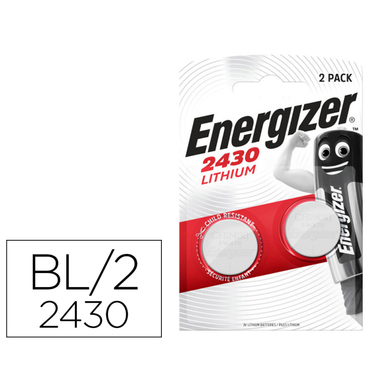 Pila energizer litio boton 2430 blister de 2 unidades